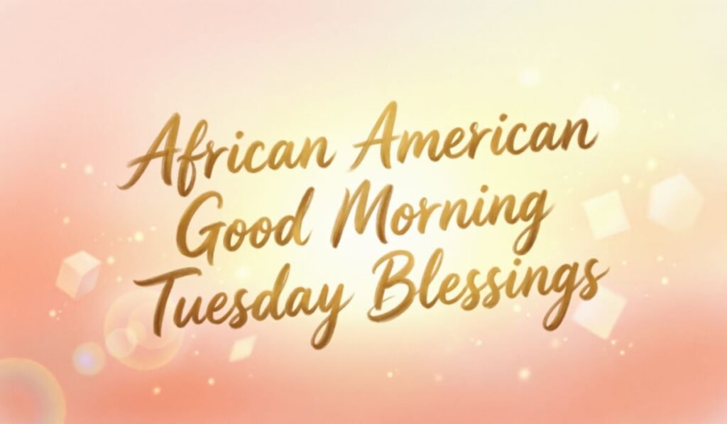African American Good Morning Tuesday Blessings