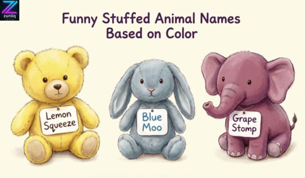 Funny Stuffed Animal Names Based on Color